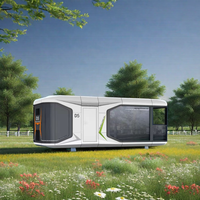 Cymdin 20 pieds, maison conteneur en acier préfabriquée de luxe moderne, hôtel de luxe prêt à l'emploi, capsule pour le camping ou l'immeuble de bureaux