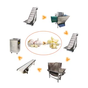 Industrial garlic splitter peeling chopping machine garlic paste processing mashed garlic production line for sale