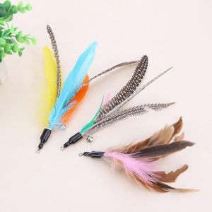 หัวเปลี่ยนสีมาการองสำหรับของเล่นแมวแบบแท่งตกปลา ของเล่นแมวแบบแท่งขนนก - Product Image 3
