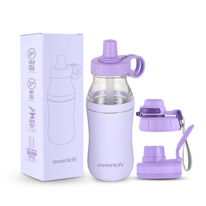 24oz Gud आकार पानी की बोतल चौड़े मुंह पानी की बोतल 304 स्टेनलेस स्टील + प्लास्टिक इन्सुलेट वैक्यूम समर्थन कस्टम - Product Image 1