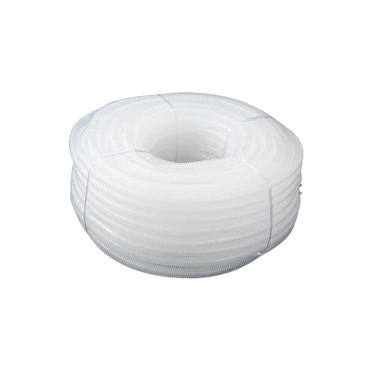 Beyaz renk 50M yüksek kaliteli 16mm plastik klima çıkış hortumu veya tahliye hortumu boru