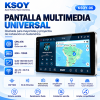 Écran de voiture Android KSOY Universel 9 pouces 10 pouces Android 16 6 + 128G 2 Din Mic externe Optical Coaxial Car Multimedia Dashboard