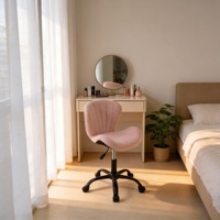 Chaises pivotantes réglables pour table de salon, meubles de bureau à domicile modernes, chambre à coucher, base en chrome, style kawaii, coiffeuse pour fille