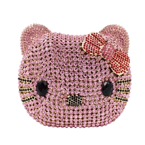 Bolso de Mano con Cabeza de Gatito Adorno de Cristales, Estilo Anime, Brillante, Hecho a Mano, con Diamantes, para Mujer, Navidad - Product Image 5