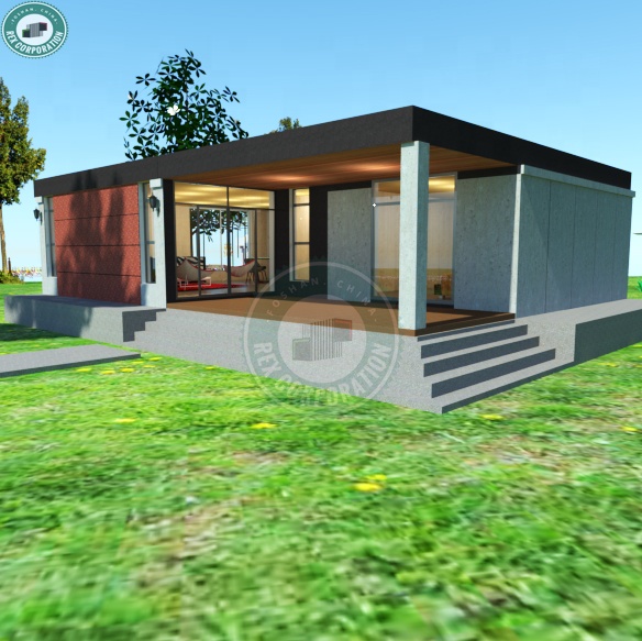 US Standard Luxus Modular Container Homes Fertighaus zum Verkauf Zement Faserplatte Sip House Kit