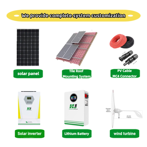 Générateur éolien horizontal personnalisé avec contrôleur MPPT et batterie lithium-ion pour système complet domestique de 10 kW - Product Image 4
