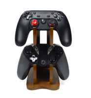 Support de charge vertical double pour manettes de jeu Samdi Classic en bois - Bois de noyer de haute qualité