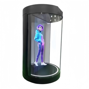 Android OS Armoire à hologramme humain AI 75 pouces Écran transparent <span class=keywords><strong>Tube</strong></span> holographique interactif AI Affichage holographique 3D - Product Image 4