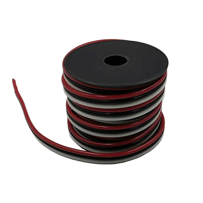 Black Red White 3 Wire Parallel Electric Auto 16GA 16 Gauge Primary Wire With PVC Jacket Insulation