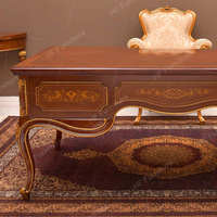 Bureau de luxe classique de style italien Mobilier de bureau en bois de luxe classique Bureau en bois de bouleau
