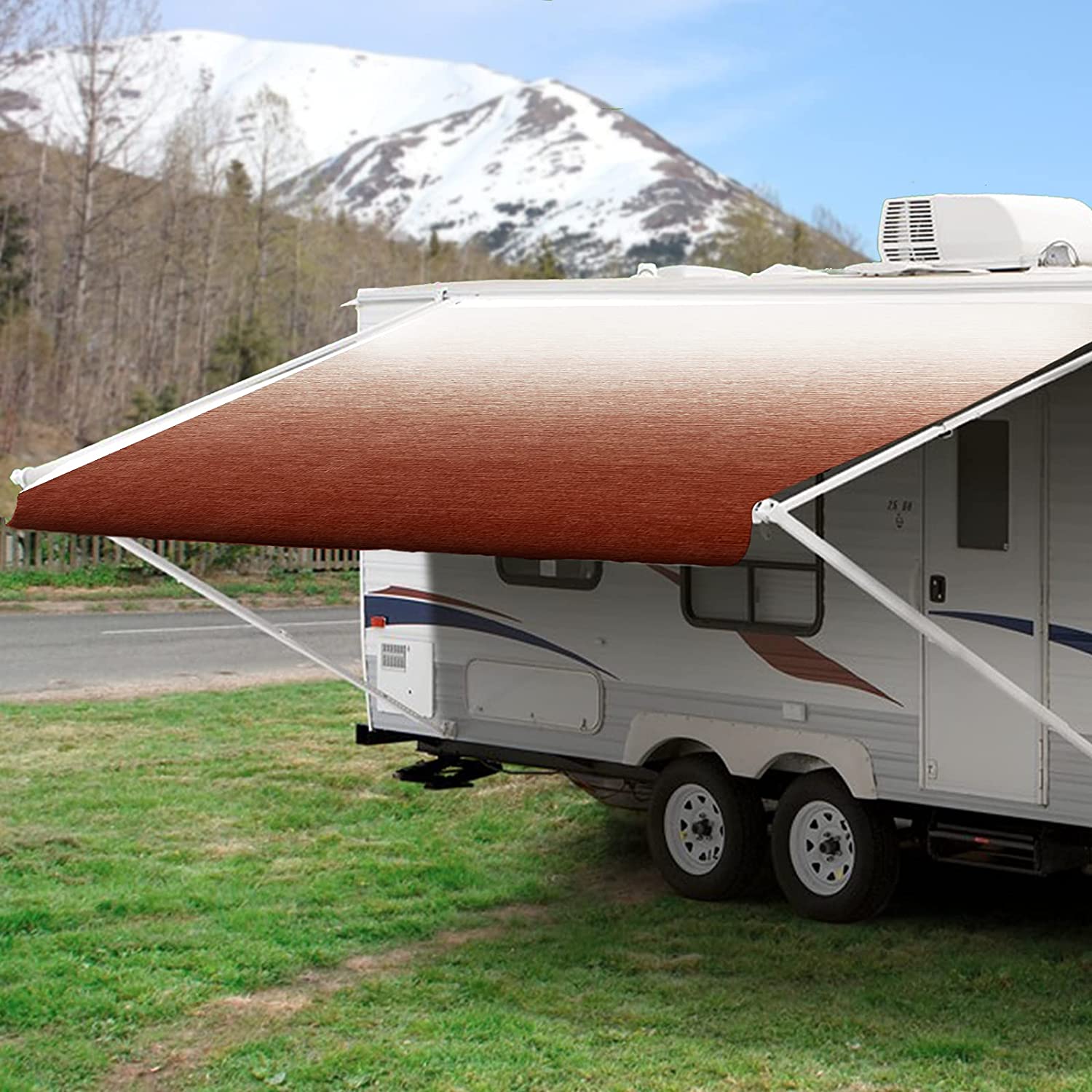 Тканевый тент для автофургона, замена, высококачественный виниловый водонепроницаемый универсальный наружный навес для кемпера, прицепа и мотоцикла, тенты