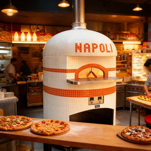 Four à pizza au bois en acier inoxydable, four à pizza au bois commercial pour restaurant, cuisine, usage professionnel - Product Image 6