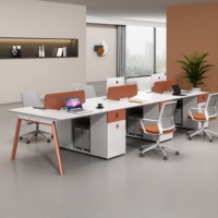 Bureau de direction moderne haut de gamme, plusieurs sièges, armoire de rangement grande capacité, logo personnalisable, construction en bois durable