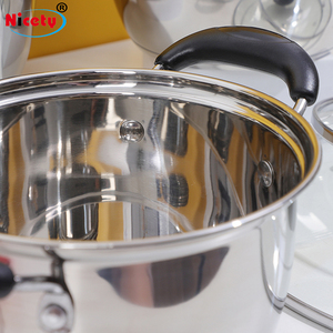 Nhà Máy bán hàng trực tiếp thép không gỉ đồ dùng nhà bếp súp nồi 10 cái ẩm thực Cookware Set nấu ăn chậu - Product Image 4