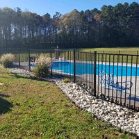 Panneaux de clôture de piscine en alliage d'aluminium écologiques et durables, revêtement poudré, montage facile, design luxueux/moderne pour l'extérieur
