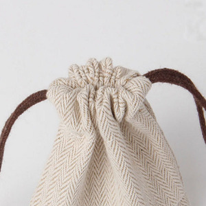 Bolsa de lino hecha a medida para almacenamiento de joyas, embalaje de embalaje con cordón para la boca, pequeña bolsa de tela, <span class=keywords><strong>Herrero</strong></span> - Product Image 4