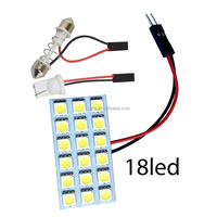 Éclairage intérieur automobile 6 LED 9 LED 12 LED 15 LED 18 LED 24 LED 36 LED 48 LED 5050 C5W T10 Ampoule LED pour plafonnier de voiture et panneau intérieur