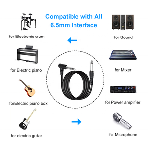 <span class=keywords><strong>1</strong></span> מטר 6.35mm מונו ג'ק <span class=keywords><strong>1</strong></span>/<span class=keywords><strong>4</strong></span> אינץ' כבל TRS גיטרה/מיקרופון/רמקול כבל כלי נגינה זכר לזכר נחושת טהורה ללא חמצן - Product Image 5
