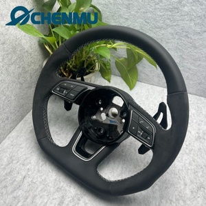พวงมาลัยรถหนังนิ่มครึ่งตัวตามสั่งสำหรับรถ <span class=keywords><strong>Audi</strong></span> R8 A5 C7 <span class=keywords><strong>RS</strong></span> Q5 TT R8 A4 <span class=keywords><strong>Q6</strong></span> B8 B9 S4 RS6 A6 A4L พวงมาลัยอุปกรณ์เสริม Q7รถ - Product Image 2