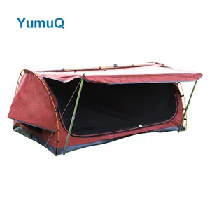 यूमुक मुक्त एकल कपास आउटडोर कैनवास कपड़े डबल स्वैग ले बैग के साथ बिवी तम्बू