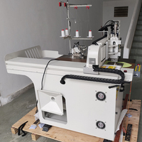 Machine à coudre informatisée à surjet automatique pour chapeau tricoté vêtements de protection éponge essuyer bain moteur simple à plat