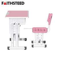 Ensemble de bureau et chaise pour étudiants de qualité supérieure, réglable en hauteur, mobilier scolaire pour salle de classe, table d'étude ergonomique avec rangement
