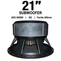 Haut-parleur de basses professionnel de 21 pouces avec aimant puissant, 8000W, pour système audio de scène, événements et DJ club