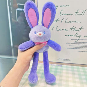 Portachiavi Peluche Coniglio Colorato con Orecchie a Tirante, Gambe Lunghe, Orecchie Tattili, Charm per Borsa - Product Image 6