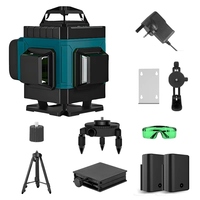 Niveau laser 16 lignes à faisceau vert, auto-nivelant, 3D rotatif, outil de construction industriel, niveau laser 360 degrés