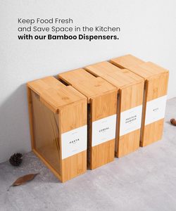 3L Nhà Bếp Tổ Chức Tre Thực Phẩm Lưu Trữ Hộp Thực Phẩm Dispenser Với Nắp Đậy Thân Thiện Với Môi Tre Hạt Dispenser Thực Phẩm Lưu Trữ Container - Product Image 6
