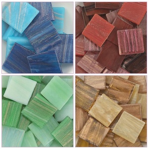 Dult-mosaico de vidrio para manualidades, mini azulejos cuadrados de vidrio suelto DIY - Product Image 4
