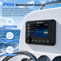 Radio stéréo marine JMC avec écran TFT de 4,1 pouces, design étanche pour utilisation en bateau, lecteur MP3 USB et radio AM/FM