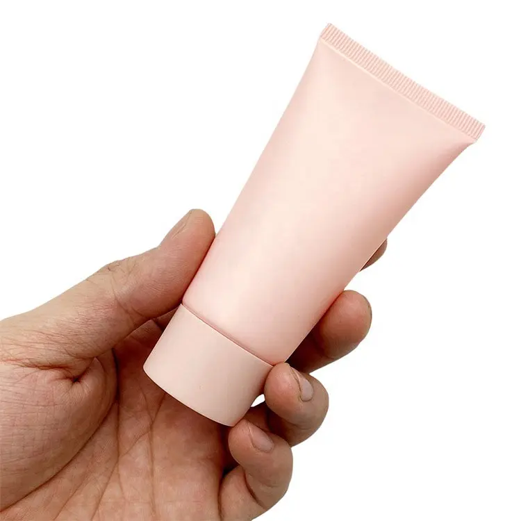 Tubo de creme de plástico ecológico de luxo, tubo de plástico de 50ml, tubo macio, embalagem de cosméticos de 50g