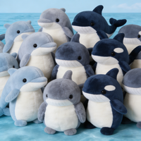 Jouets en peluche personnalisés kawaii, dessins animés, animaux en peluche pour enfants, dauphins, jouets pour personnalisation de marque