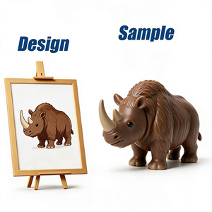 Rinoceronte Lanoso ODM da Collezione, Figura in PVC Dipinta a Mano, Modellabile per Espansione della Linea di Prodotti Preistorici - Product Image 3