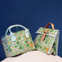 Sac isotherme portable en toile personnalisé pour l'été, design OEM, mini, mignon, pour le camping, la plage, le déjeuner, pour femmes et écolières