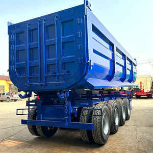 ront Axle Lift 4/5/6 Axle Rear Dump Semi <b>Trailer</b> 40-100 Ton Cargo Dump Truck Tipper <b>Trailer</b> with U Shape - Product Image 3