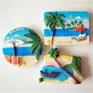 Imán de Refrigerador 3D Personalizado con Diseño de Playa, Océano, Estrella de Mar y Conchas Marinas, Recuerdo Turístico, Imán Promocional de Resina para Viajes - Product Image 6