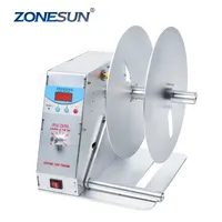 ZONESUN 새로운 전기 자동 라벨 Rewinder 의류 태그 권선 기계