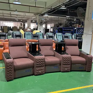 New Arrival Movie Theater Sofa Leather Factory Supply Electric Recliner Seating