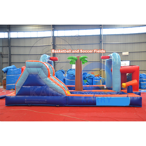 Nouveau design de terrain de football gonflable pour enfants, combo de jeux d'intérieur, parc aquatique gonflable, château gonflable avec toboggan et piscine à jets d'eau - Product Image 4