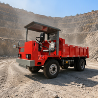 Camion benne électrique/diesel 4x4 compact pour le transport de minerai en tunnel minier