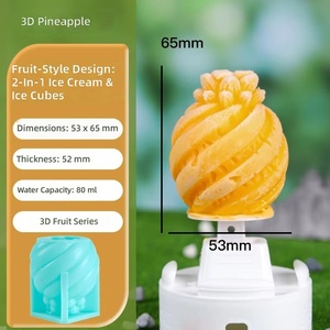 Moule à gâteau et à crème glacée en silicone en forme de fruits, moule à dessert flexible, outil de cuisson pour boissons froides et desserts de fête DIY - Product Image 2