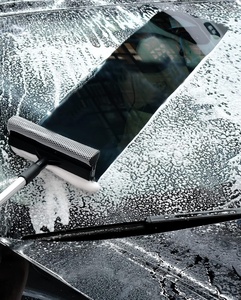 2-in-1 Window <b>Squeegee</b> and Car Cleaning Tool and Window Cleaner with Aluminum Telescopic Pole - Product Image 4