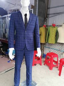 <span class=keywords><strong>Costume</strong></span> d'affaires uni pour homme 3 pièces – Dernières créations de manteaux et pantalons pour garçons d'honneur (blazer + cravate + pantalon) - Product Image 4