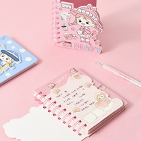 Carnet d'étudiant personnalisé imprimé en couleur, mignon, avec reliure spirale, en cuir, organiseur pour petite fille, agenda quotidien, papeterie, cadeau