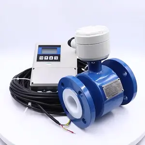 Medidor de flujo de agua de riego electromagnético de bajo precio IP68 Medidor de flujo electromagnético operado por batería 24VDC 220VAC
