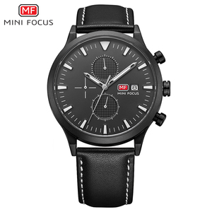 MINI FOCUS MF0015G <span class=keywords><strong>orologio</strong></span> da uomo <span class=keywords><strong>classico</strong></span> <span class=keywords><strong>orologio</strong></span> al quarzo 6 mani 3 quadrante in vera pelle cinturino calendario moda semplice <span class=keywords><strong>orologio</strong></span> da polso - Product Image 2