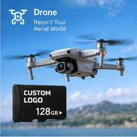 Carte mémoire 128 Go pour smartphone, caméra embarquée et drone, carte de stockage 4K vidéo haute vitesse TF 128 Go, carte SD pour drone