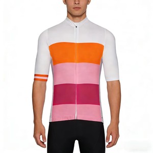 Maillot de cyclisme à manches trois quarts respirant et coupe-vent à rayures multicolores, séchage rapide, vêtements de cyclisme pour cyclistes - Product Image 4